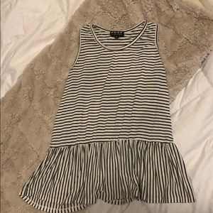 Striped Peplum Tank